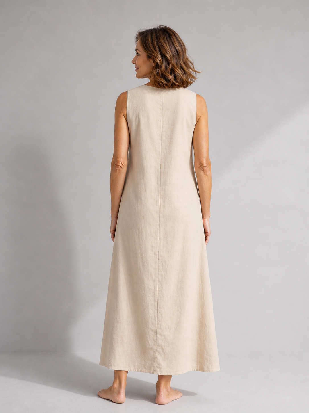 Irmgard | Weiches Herbst-Maxikleid