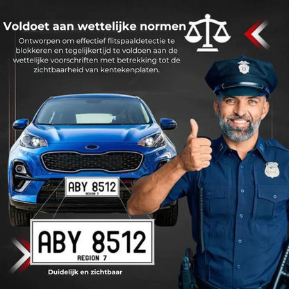 Reflecterende spray voor kentekenplaat