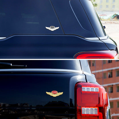 3D Metalen Autostickers Gevleugeld