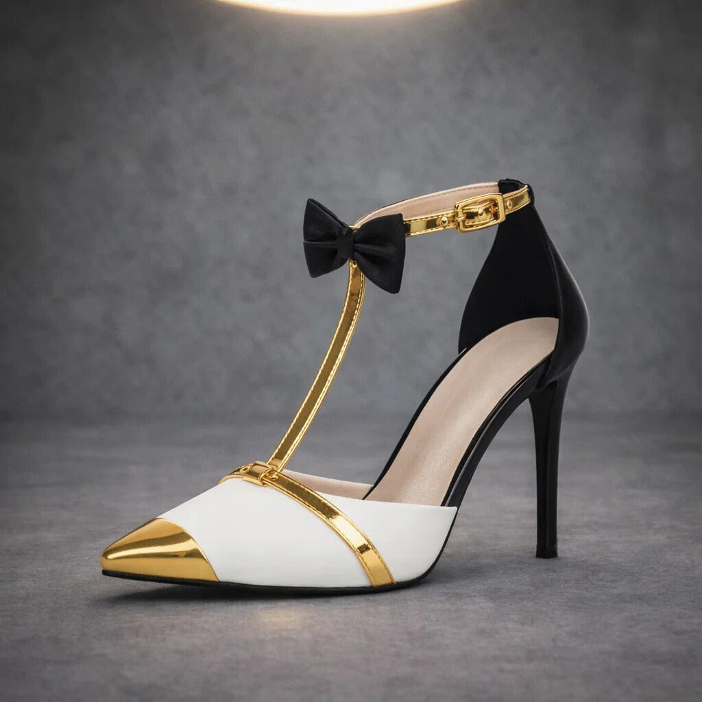 Elisabeth | T-Steg-Stiletto mit Schleife – Ansicht 03