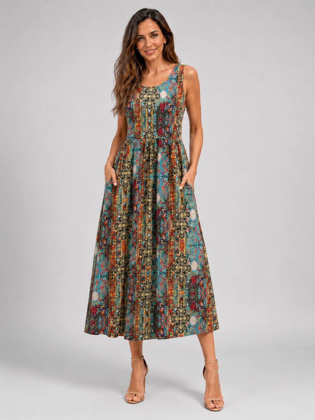Franziska | Boho-Midikleid mit Neckholder