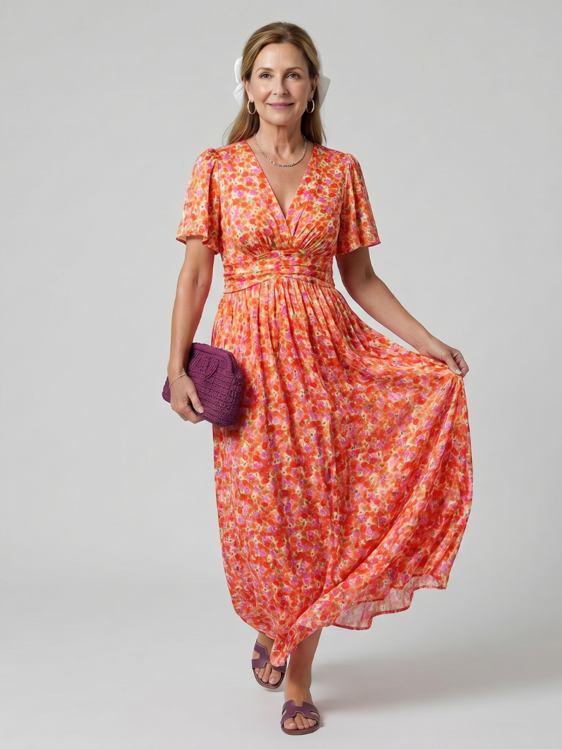 Hanna Midikleid Blümchenmuster – Ansicht 01
