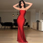 Fashion High Waisted Satin Suspender Dress for Women Sexy Elegant Bodycon Outfit Evening Dress