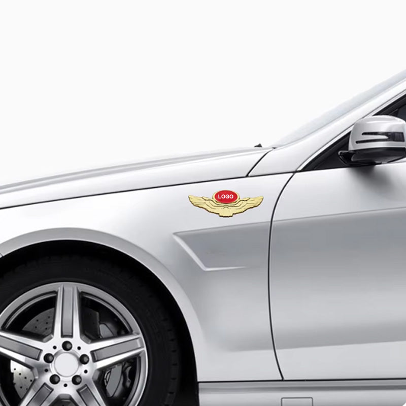 3D Metalen Autostickers Gevleugeld