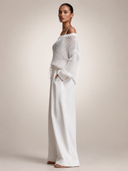 Herta | Off-Shoulder Zweiteiler-Set mit weiter Hose
