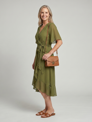 Nina Midikleid Wickeloptik – Ansicht 01