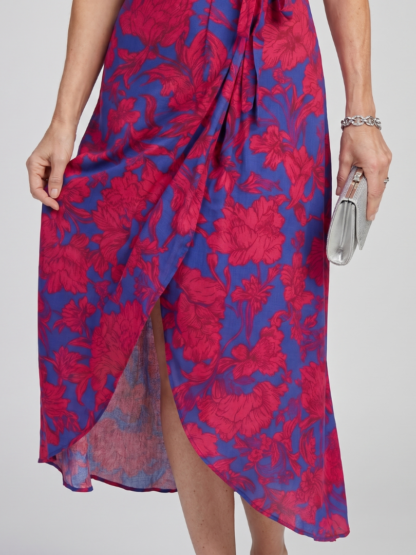 Lotte Wickelmidikleid Blumenmuster – Ansicht 01