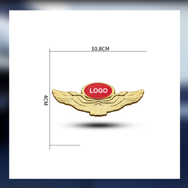 3D Metalen Autostickers Gevleugeld