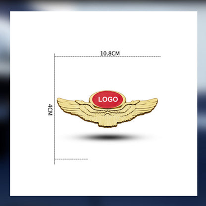 3D Metalen Autostickers Gevleugeld