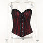 Dark Halloween Style Lace Tank Top Punk Navel Print Sexy Backless Streetwear Y2K Camisole