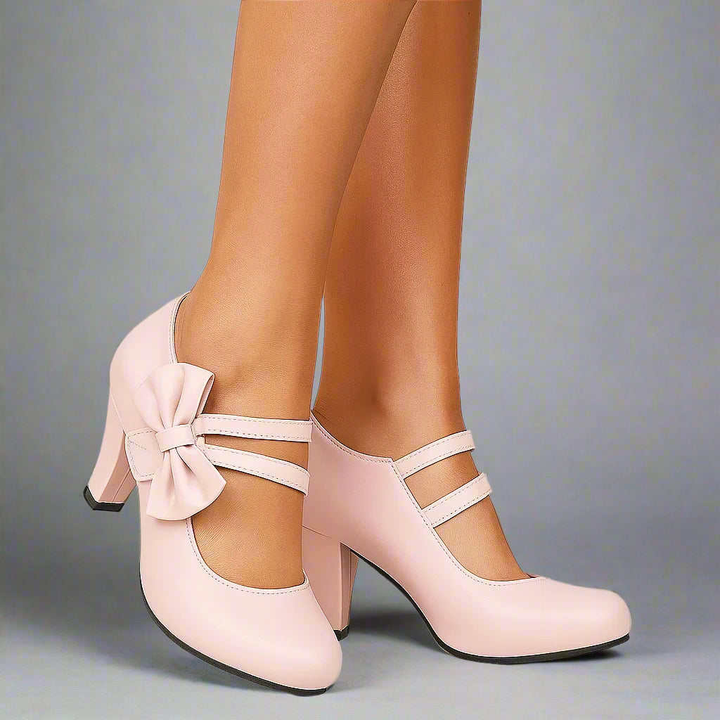 Hanna | Mary-Jane-Pumps mit Schleife – Ansicht 01