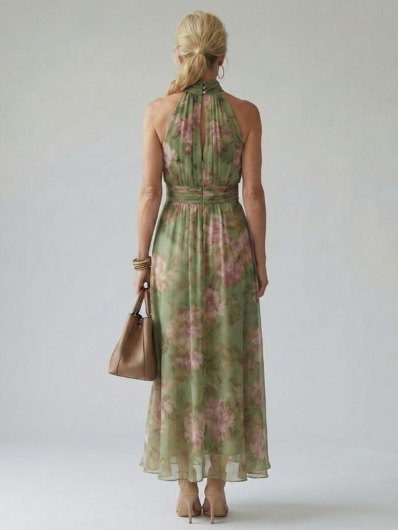 Paula | Midikleid mit gerafftem Neckholder
