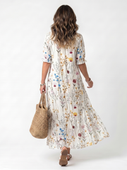 Manuela | Midikleid mit botanischem Print