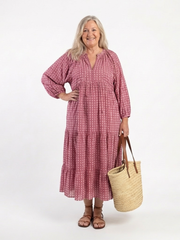 Greta | Midikleid mit geometrischem Muster