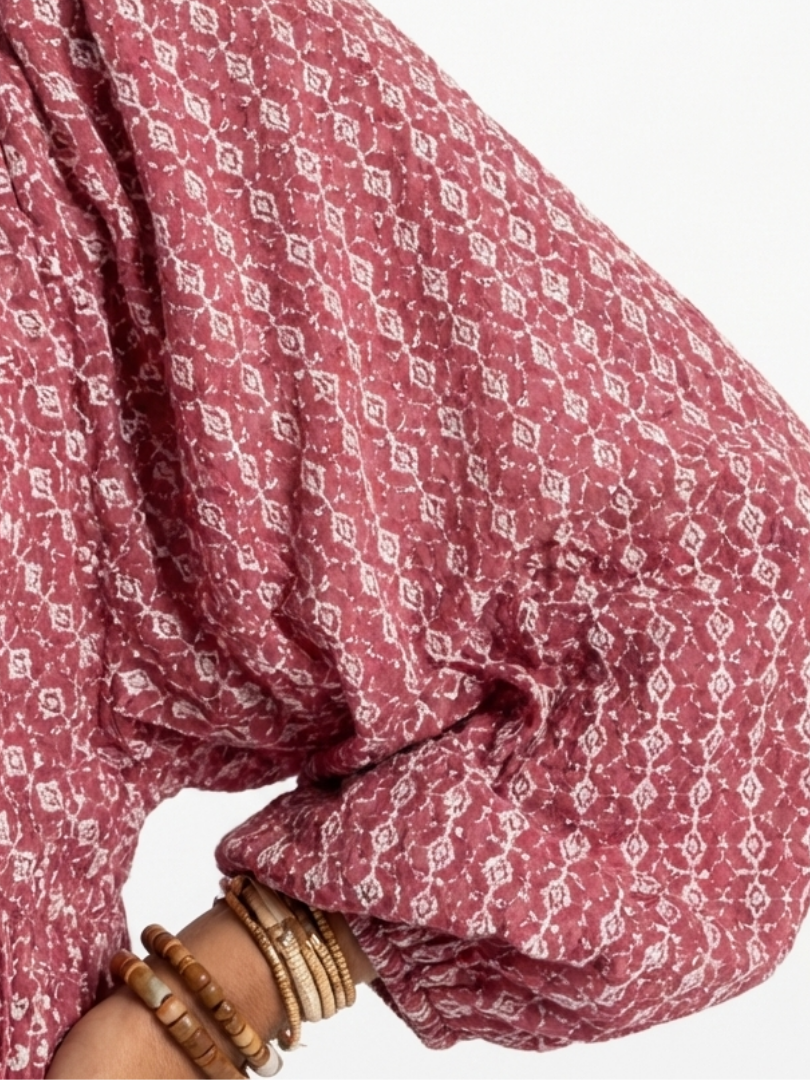 Greta | Midikleid mit geometrischem Muster