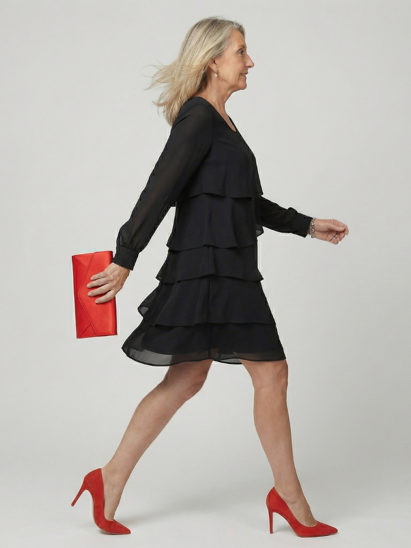 Bärbel | Gestuftes Midikleid