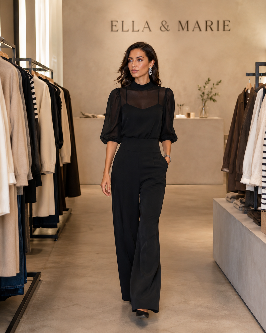 Amara | Dreiteiliges Chiffon-Set