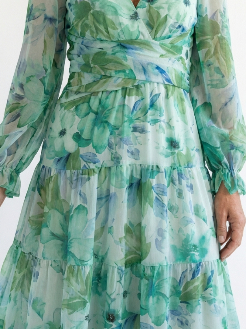 Marie | Florales Maxikleid