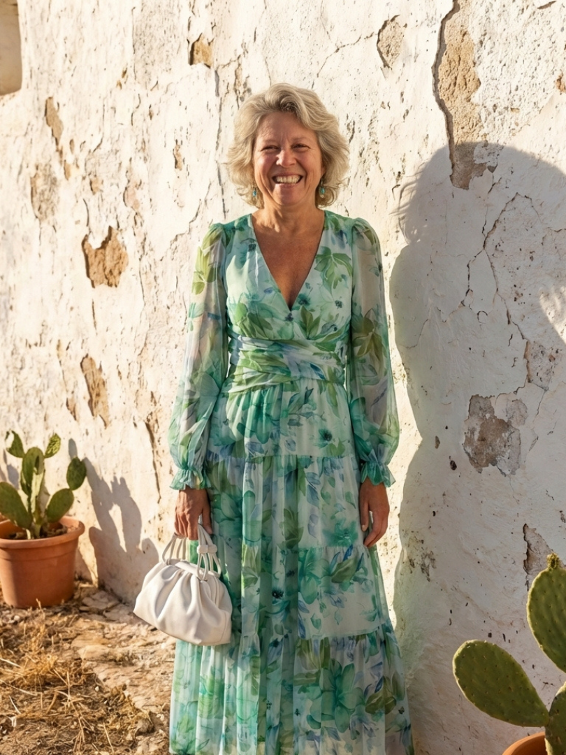 Marie | Florales Maxikleid