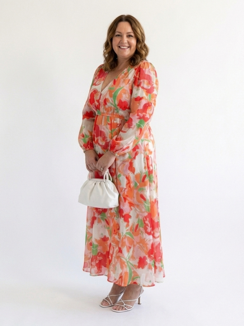 Marie | Florales Maxikleid
