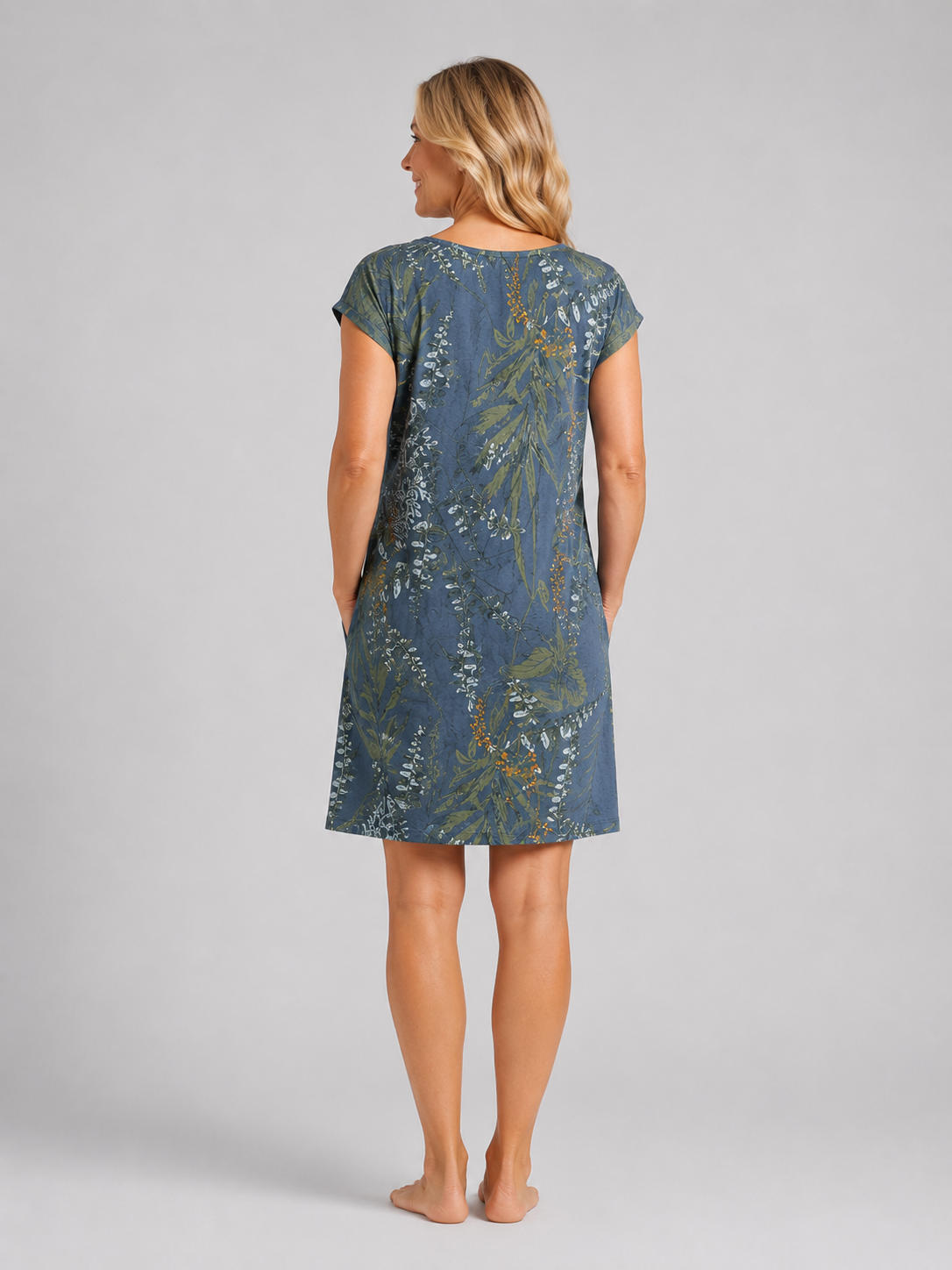 Carolin | Rundhalskleid mit floralem Print