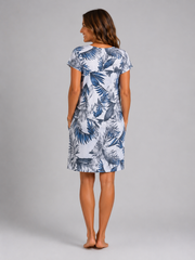Carolin | Rundhalskleid mit floralem Print