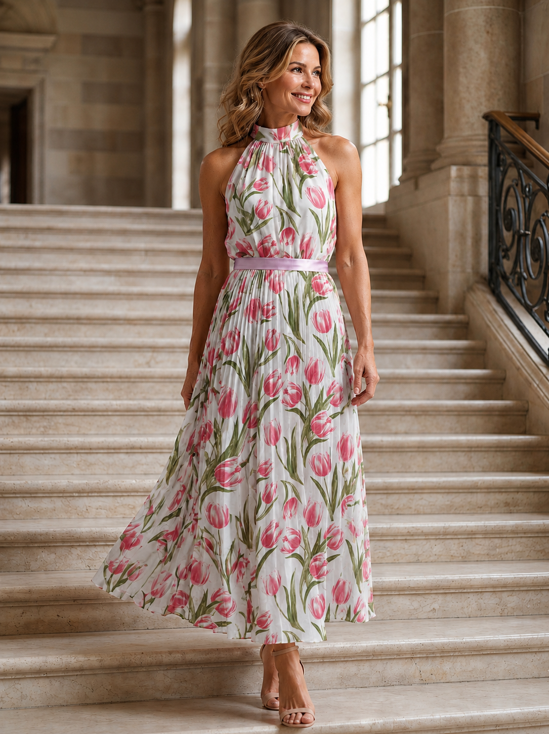 Jutta | Blumen-Midikleid