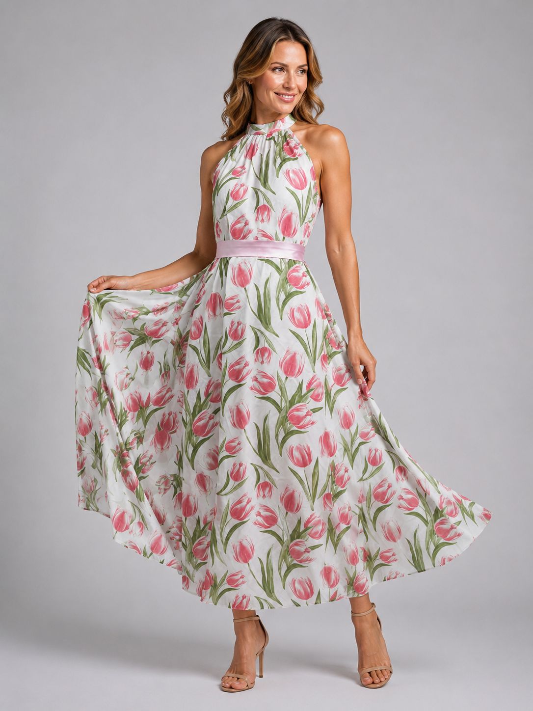 Jutta | Blumen-Midikleid