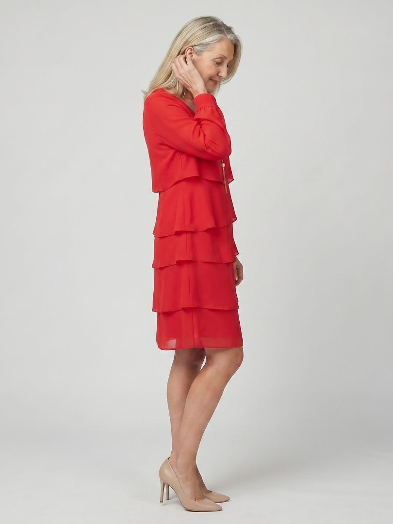 Bärbel | Gestuftes Midikleid
