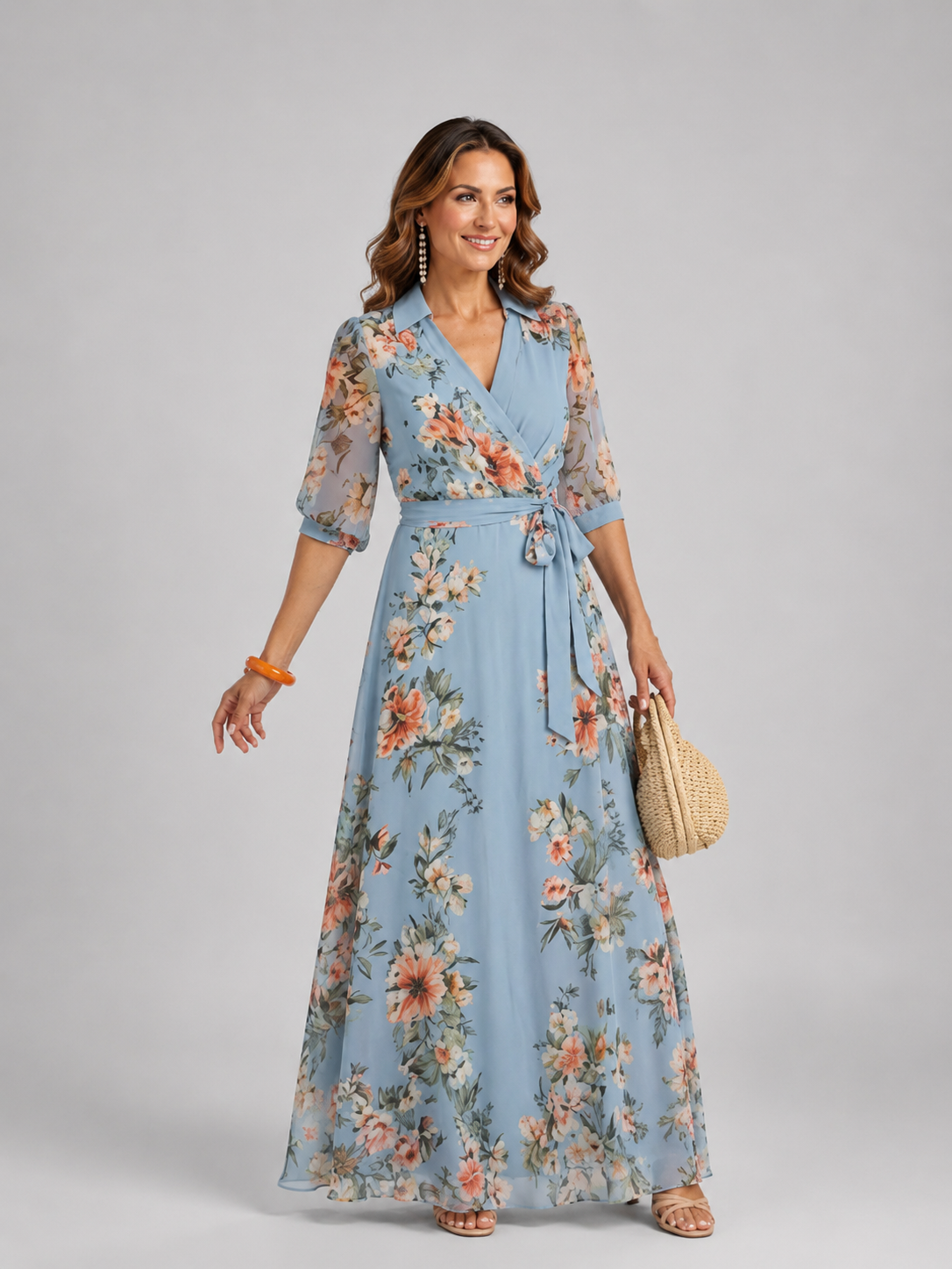 Lena | Florales Maxikleid
