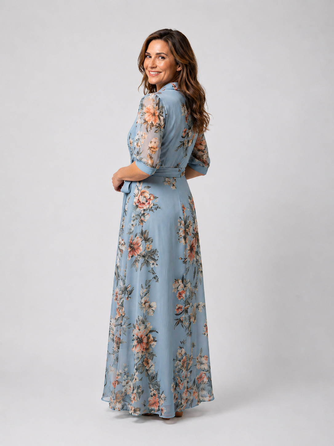 Lena | Florales Maxikleid
