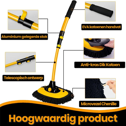 Uitschuifbare Autowasmop