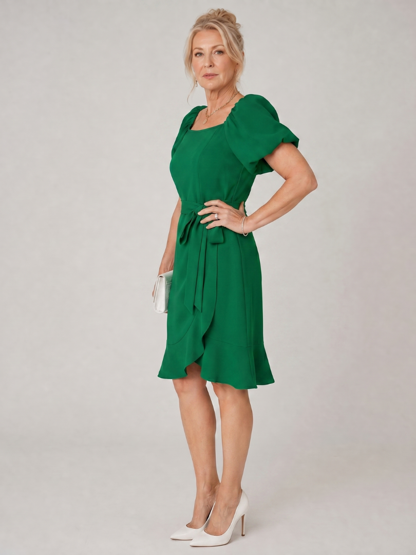 Magdalena – Minikleid mit Puffärmeln – Ansicht 01