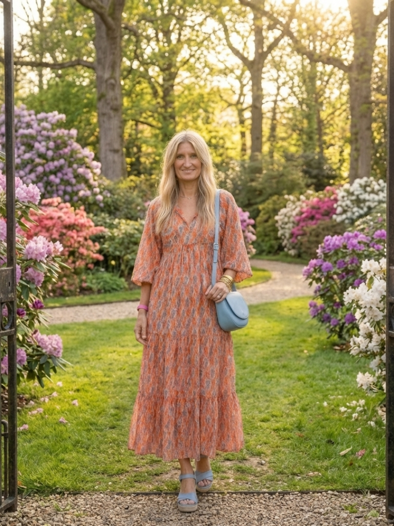 Nicole | Midikleid mit geometrischem Muster