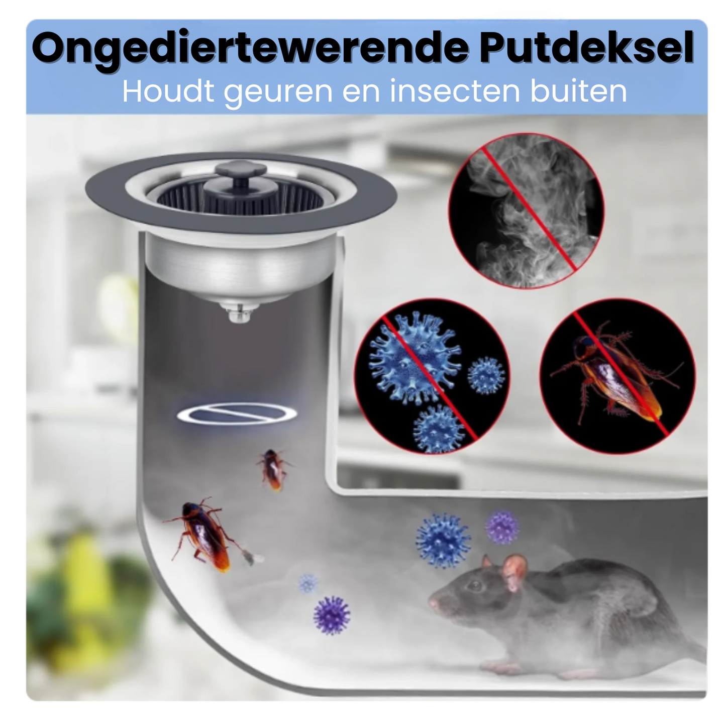 Premium Gootsteen Zeef & Stop