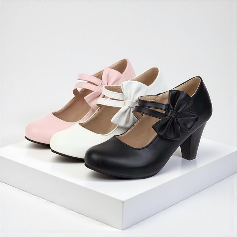Hanna | Mary-Jane-Pumps mit Schleife – Ansicht 01