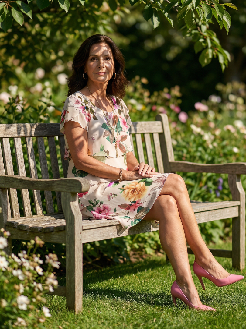 Sandra | Florales Midikleid