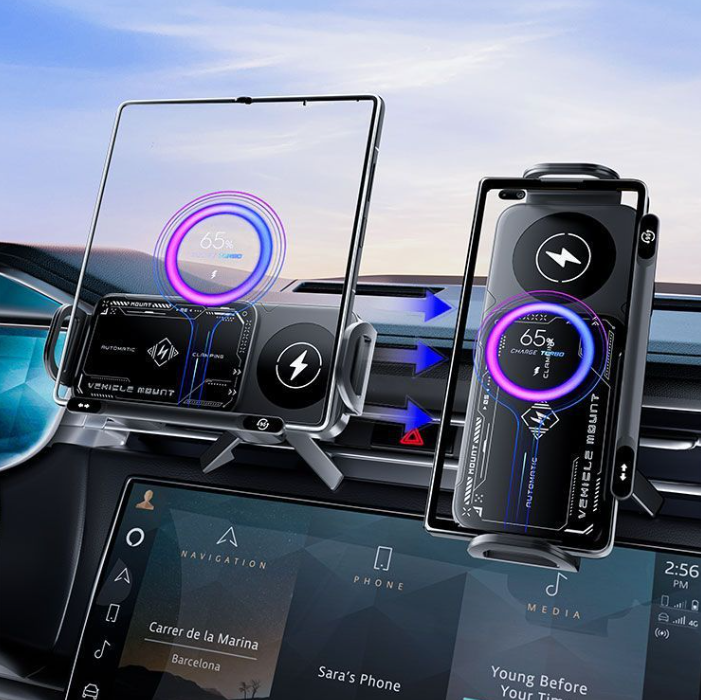 Car Mount Electric  Stand – Wireless Charging Compatible
