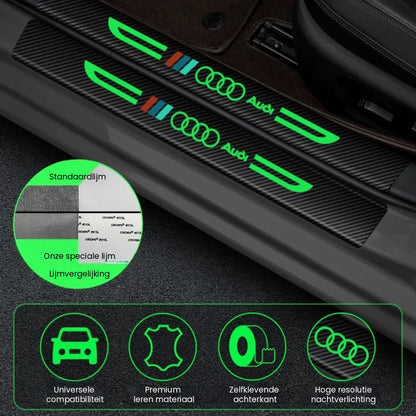 Glow-in-the-Dark Carbonstickers - 5 Stuks