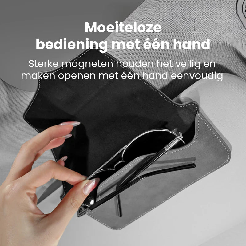 Premium Suède Zonnebrilhouder