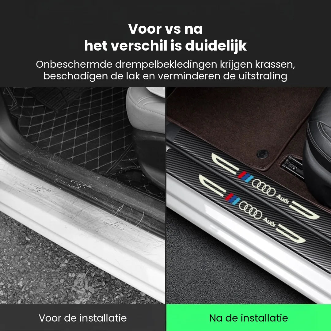 Glow-in-the-Dark Carbonstickers - 5 Stuks