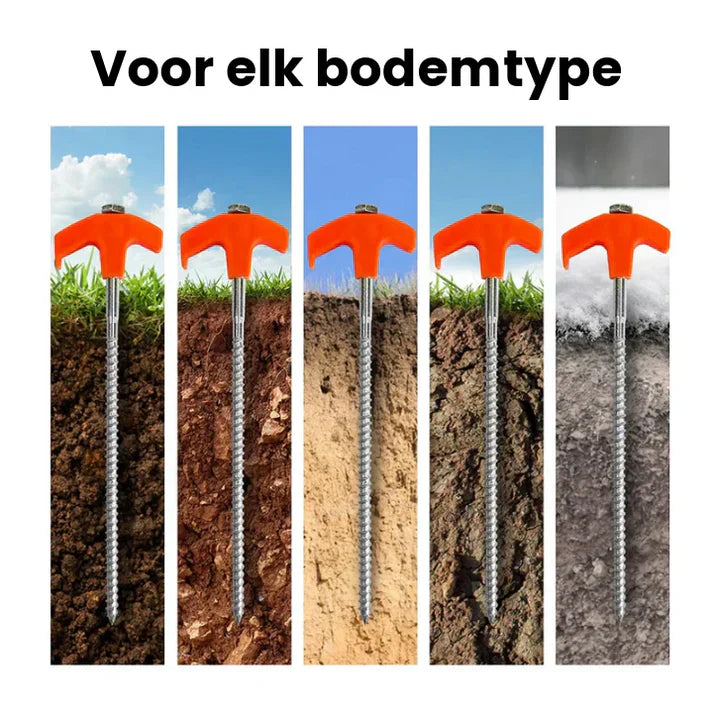 Inschroefbare Tentstaken (4st.)