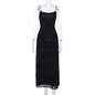 New Girls Hip Wrap Dress Dark Style Personality Cross Sexy Midi Dress
