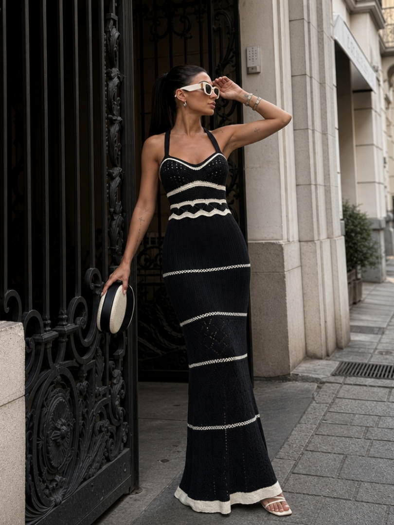Carla | Häkel-Maxikleid mit schmalen Trägern – Ansicht 05