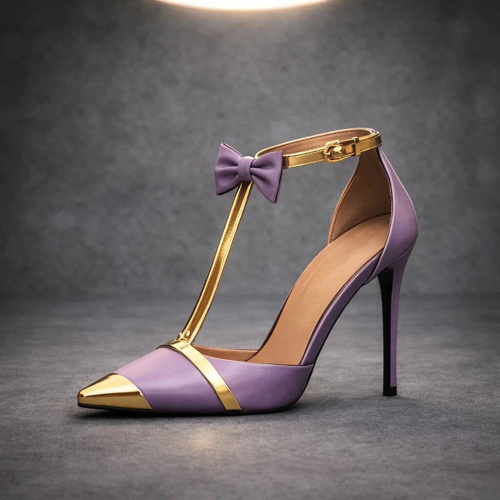 Elisabeth | T-Steg-Stiletto mit Schleife – Ansicht 03
