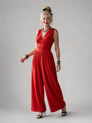 Claudia | Weiter Jumpsuit mit V-Ausschnitt
