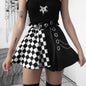 Halloween Dark Style Zipper Lace Short Half Skirt Punk Trend Women Sexy Short Skirts