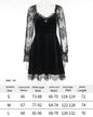 Dark Halloween Style Punk Dress Sexy Lace Print Party Dress Cosplay  Streetwear Y2K Skirt