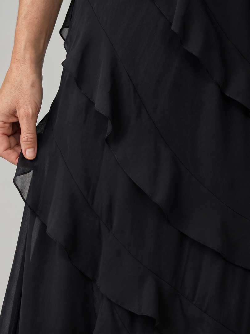 Edda | Maxikleid mit gestuften Volants – Ansicht 01
