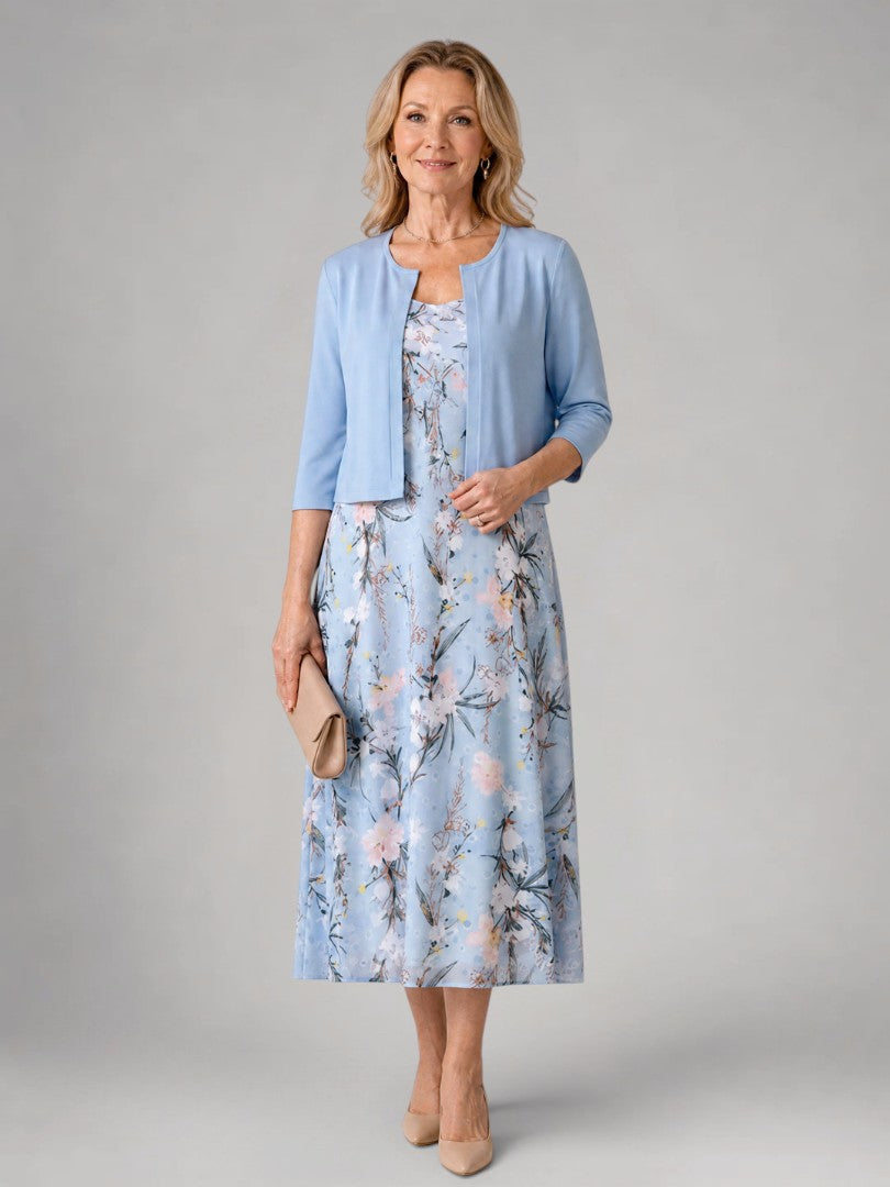 Marlene | Florales Midikleid mit Kurzjacke — Bild 1